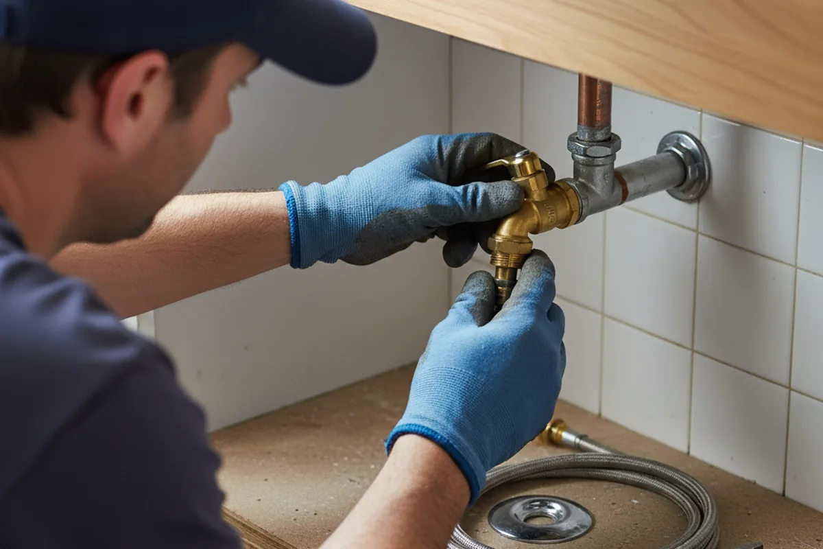 Shutoff valve and fitting work during Emergency Plumbing in Kanarraville